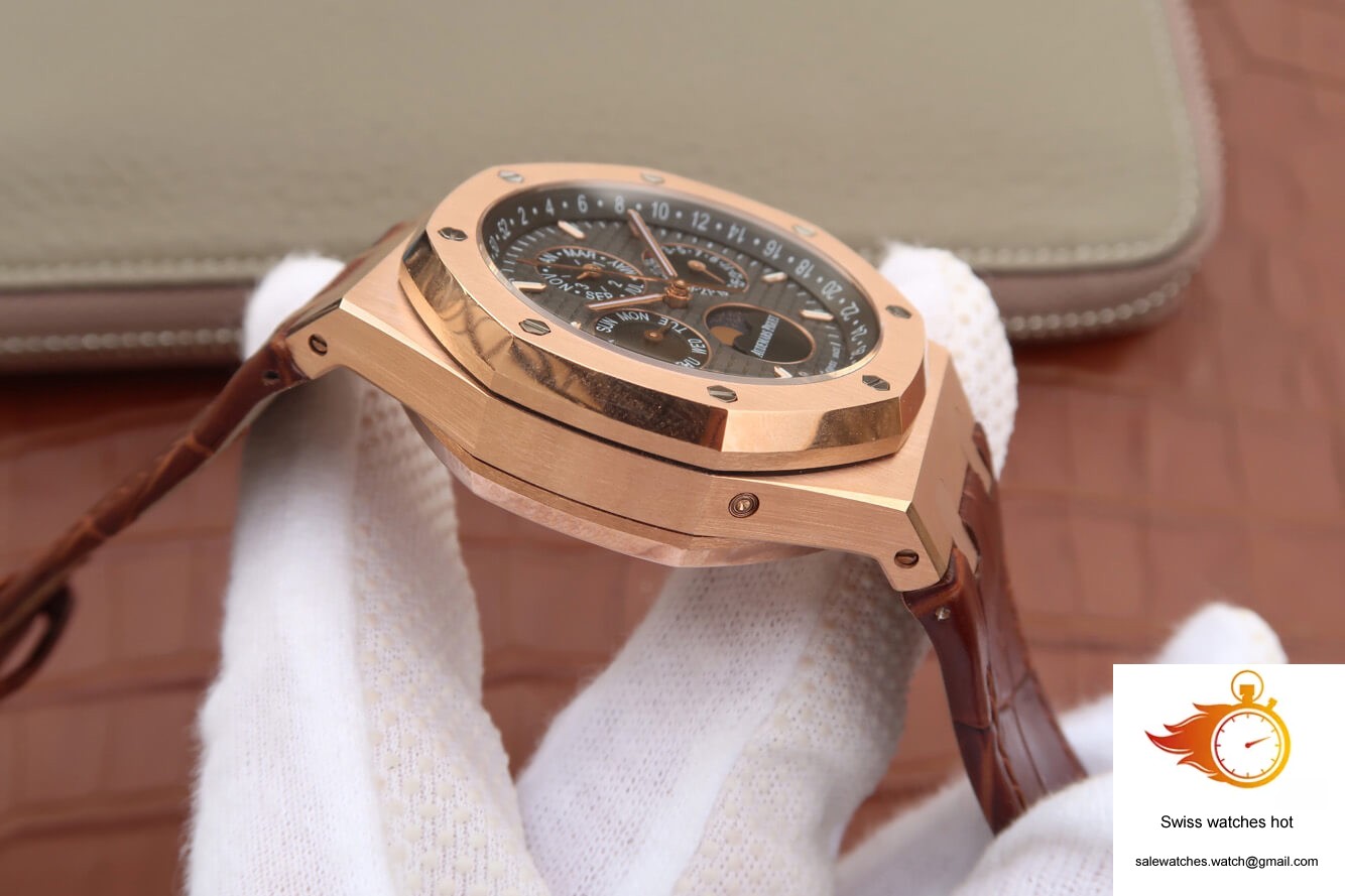 Audemars Piguet Royal Oak Perpetual Calendar 26574 JF Factory Rose Gold Grey Dial 6 Audemars Piguet Royal Oak Perpetual Calendar 26574 JF Factory Rose Gold Grey Dial 6