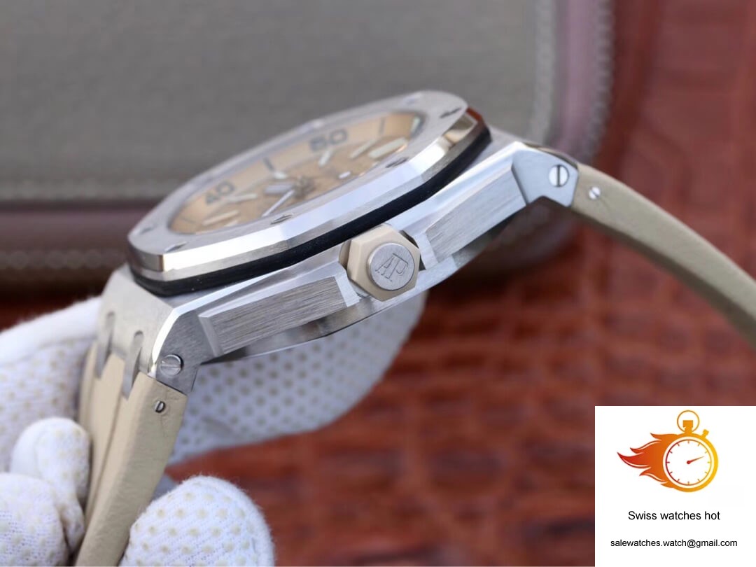 Audemars Piguet Royal Oak Offshore 15710ST.OO.A085CA.01 JF Factory Beige Dial 6 Audemars Piguet Royal Oak Offshore 15710ST.OO.A085CA.01 JF Factory Beige Dial 6
