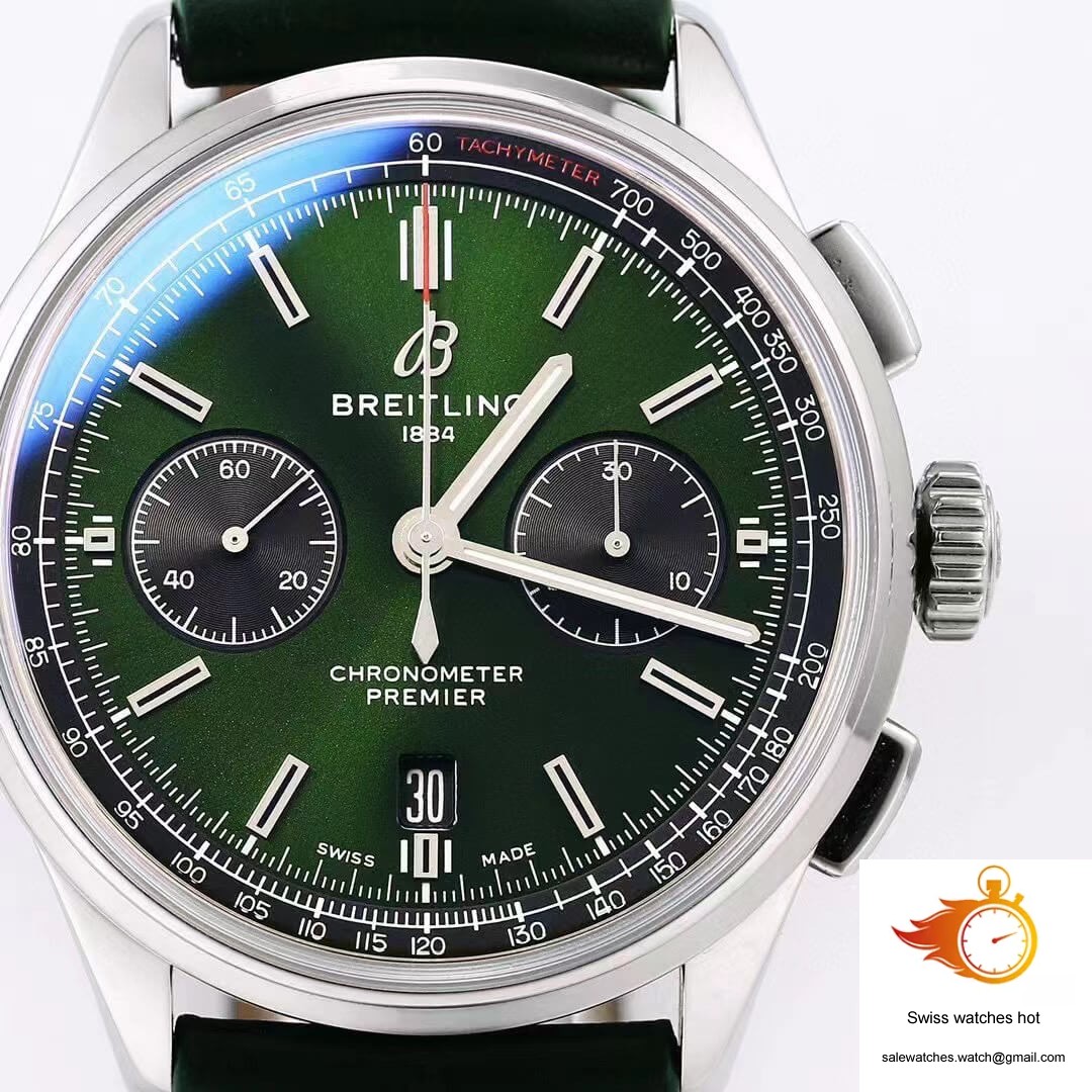 Breitling Premier B01 Chronograph AB0118A11L1X1 GF Factory V2 Green Dial 6 Breitling Premier B01 Chronograph AB0118A11L1X1 GF Factory V2 Green Dial 6