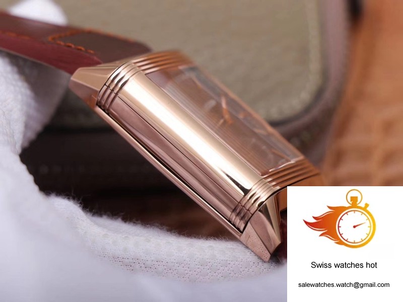 Jaeger LeCoultre Reverso Tribute Double-sided Double Time Zone Flip MG Factory Rose Gold Black Dial 6 Jaeger LeCoultre Reverso Tribute Double-sided Double Time Zone Flip MG Factory Rose Gold Black Dial 6