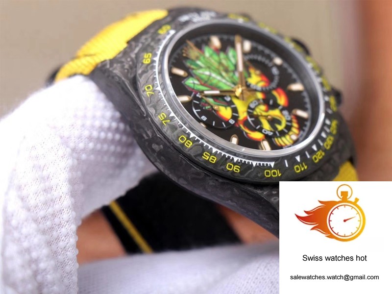 Rolex Daytona Cosmos Chronograph Carbon Fiber Edition Color Skull Dial 6 Rolex Daytona Cosmos Chronograph Carbon Fiber Edition Color Skull Dial 6