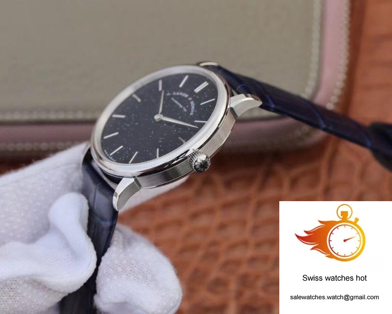 A. Lange & Sohne Saxonia Thin Gold-flux-coated Dial In Copper-blue 205.086 SV Factory 6 A. Lange & Sohne Saxonia Thin Gold-flux-coated Dial In Copper-blue 205.086 SV Factory 6