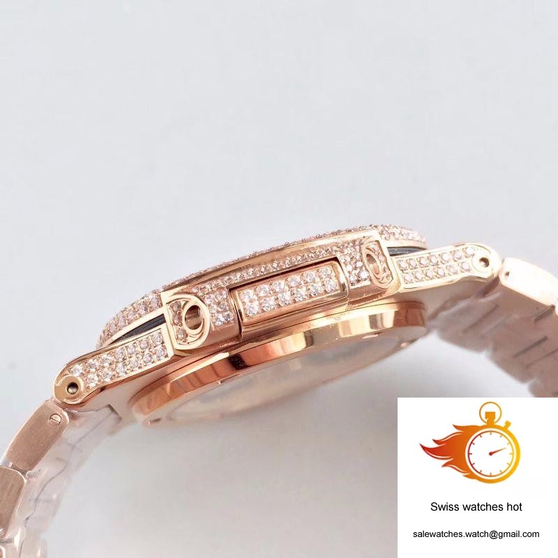 Patek Philippe Nautilus Jumbo 5719/10G-010 Rose Gold Full Diamond Dial 6 Patek Philippe Nautilus Jumbo 5719/10G-010 Rose Gold Full Diamond Dial 6