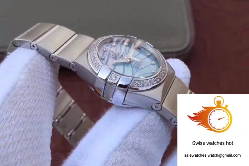 Omega Constellation Double Eagle Lady Blue Mother-Of-Pearl Dial 27MM 3S Factory 6 Omega Constellation Double Eagle Lady Blue Mother-Of-Pearl Dial 27MM 3S Factory 6