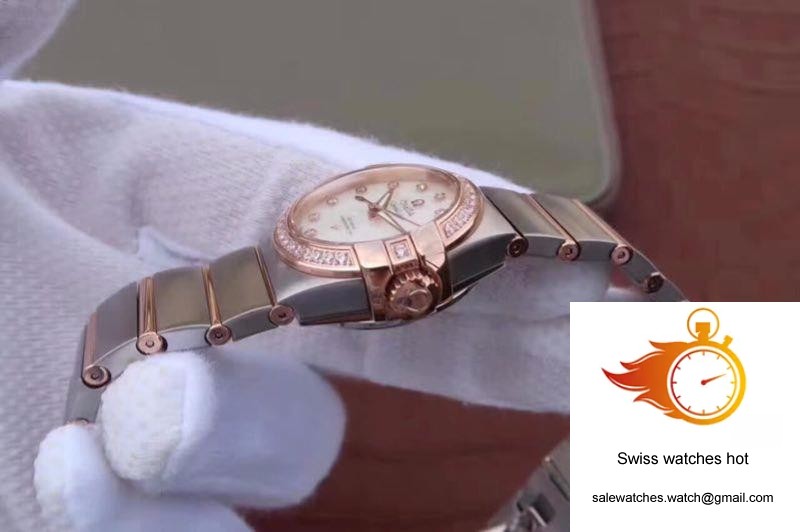 Omega Constellation Double Eagle Lady Pink Mother-Of-Pearl Dial 27MM 3S Factory 6 Omega Constellation Double Eagle Lady Pink Mother-Of-Pearl Dial 27MM 3S Factory 6