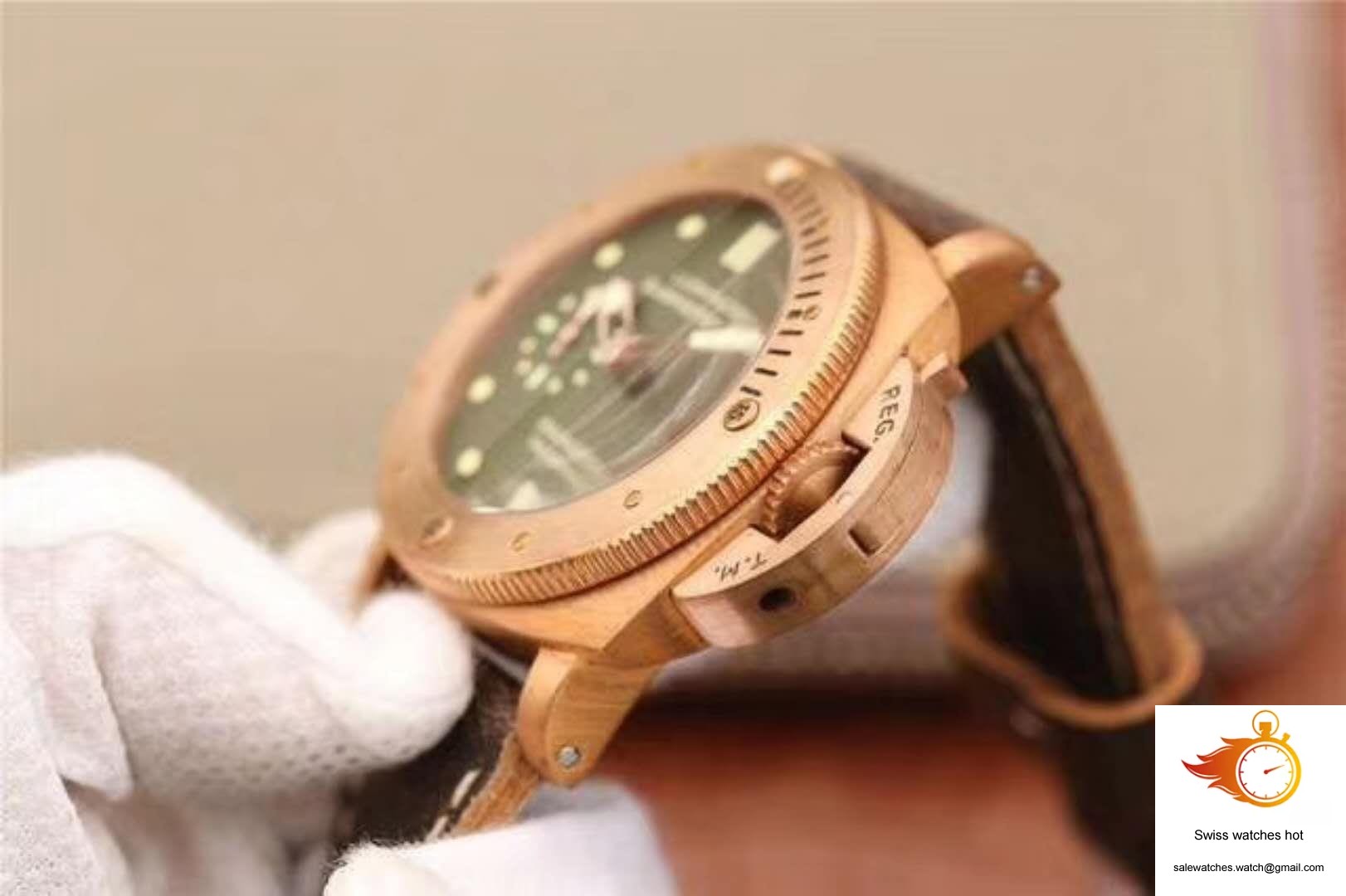 Panerai Luminor Submersible 1950 Bronzo PAM382 VS Factory V2 Green Dial 6 Panerai Luminor Submersible 1950 Bronzo PAM382 VS Factory V2 Green Dial 6