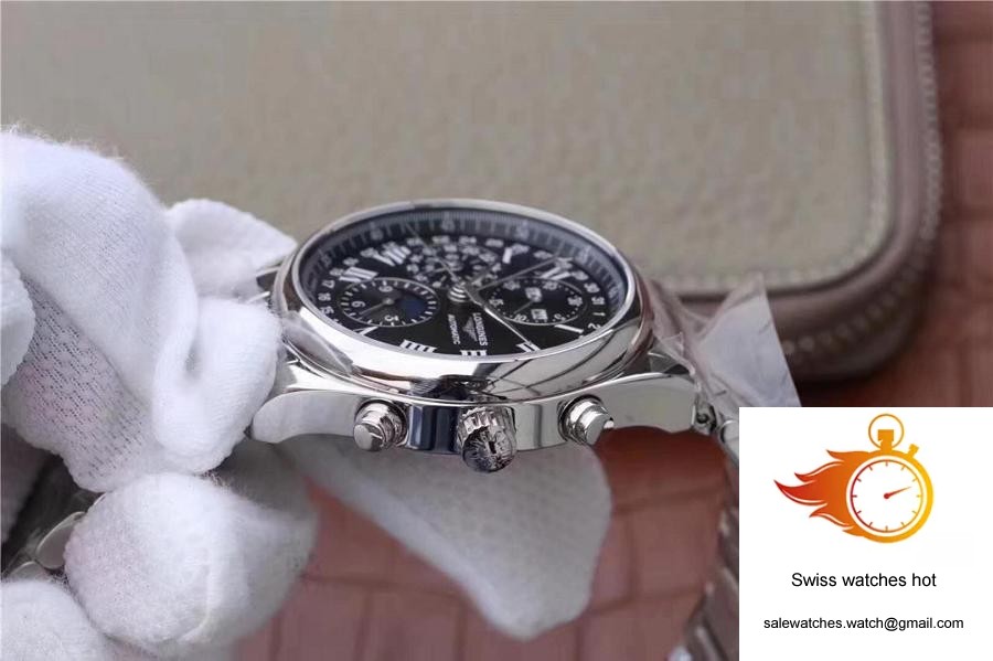 Longines Conquest Classic Chronograph Moonphase Black Dial 6 Longines Conquest Classic Chronograph Moonphase Black Dial 6