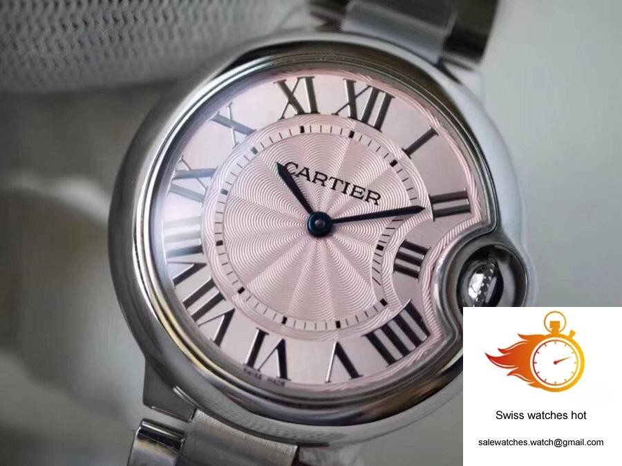 Ballon Bleu De Cartier Pink Dial 33mm V6 Factory 6 Ballon Bleu De Cartier Pink Dial 33mm V6 Factory 6