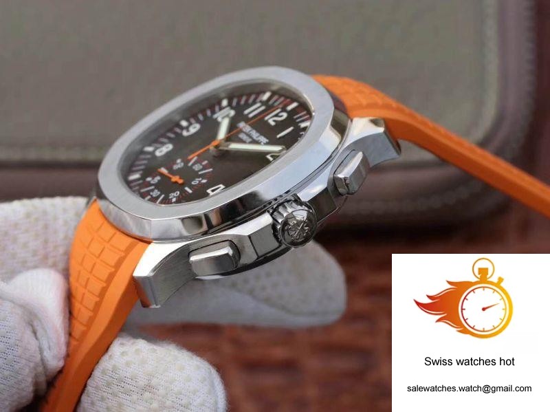 Patek Philippe Aquanaut Chronograph 5968A Orange Rubber Strap Black Dial 6 Patek Philippe Aquanaut Chronograph 5968A Orange Rubber Strap Black Dial 6