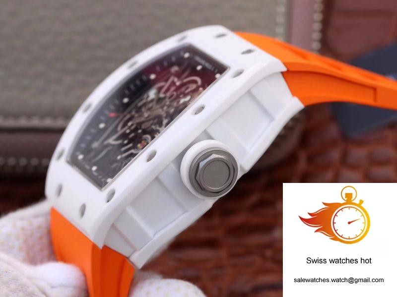Richard Mille RM055 Skeleton Dial Orange Strap KV Factory V2 6 Richard Mille RM055 Skeleton Dial Orange Strap KV Factory V2 6