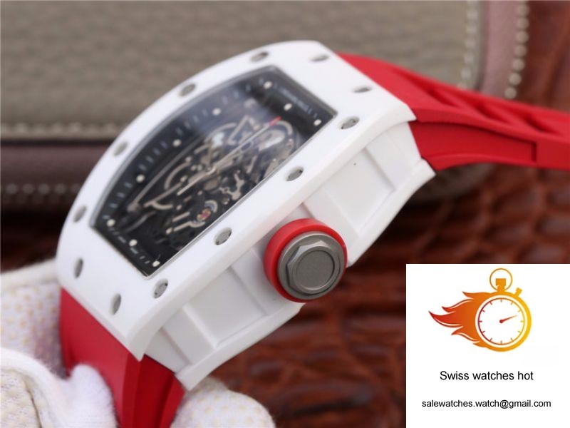 Richard Mille RM055 Red Strap KV Factory Skeleton Dial 6 Richard Mille RM055 Red Strap KV Factory Skeleton Dial 6