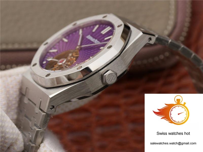 Audemars Piguet Royal Oak Tourbillon 26522ST.OO.1220ST.01 R8 Factory Purple Dial 6 Audemars Piguet Royal Oak Tourbillon 26522ST.OO.1220ST.01 R8 Factory Purple Dial 6