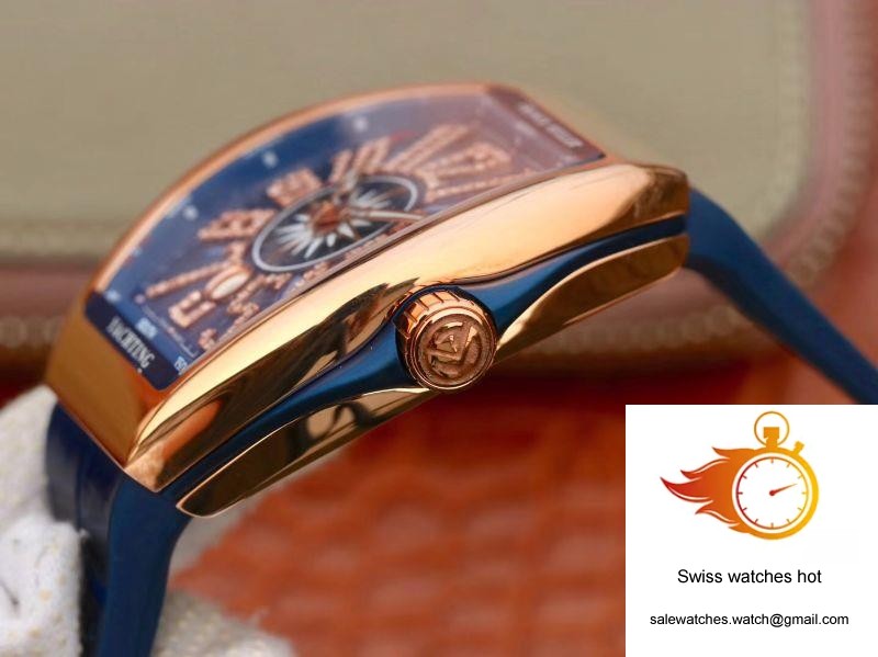 Franck Muller Vanguard V45 25th Anniversary Blue Dial 6 Franck Muller Vanguard V45 25th Anniversary Blue Dial 6