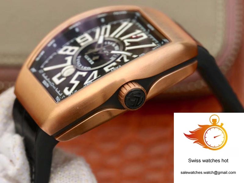 Franck Muller Vanguard V45-02 18K Rose Gold Black Dial 6 Franck Muller Vanguard V45-02 18K Rose Gold Black Dial 6