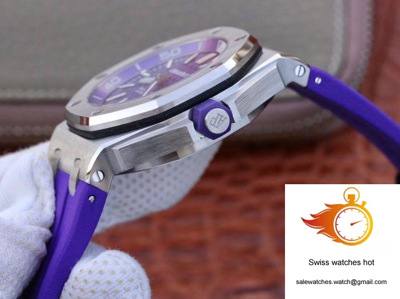 Audemars Piguet Royal Oak Offshore Diver 15710ST.OO.A077CA.01 Purple Dial 6 Audemars Piguet Royal Oak Offshore Diver 15710ST.OO.A077CA.01 Purple Dial 6