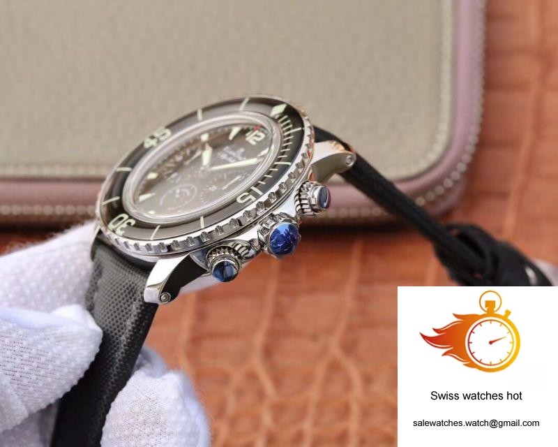 Blancpain Fifty Fathoms Chronographe Flyback 5085F-1130-52A OM Factory Black Nylon Strap Black Dial 6 Blancpain Fifty Fathoms Chronographe Flyback 5085F-1130-52A OM Factory Black Nylon Strap Black Dial 6