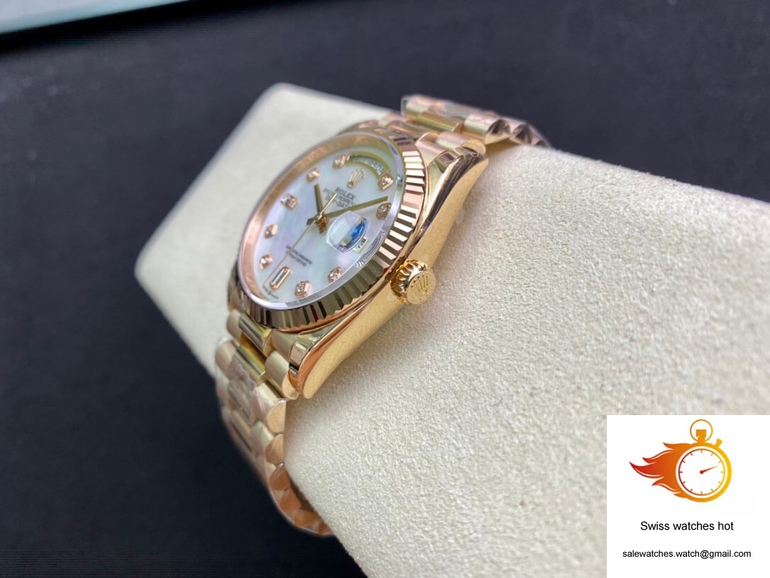 Rolex Day Date M128235-0029 EW Factory White Mother-Of-Pearl Dial 7 Rolex Day Date M128235-0029 EW Factory White Mother-Of-Pearl Dial 7