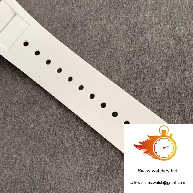 Richard Mille RM-011 KV Factory White Ceramic Rubber Strap 7 Richard Mille RM-011 KV Factory White Ceramic Rubber Strap 7