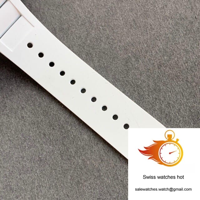 Richard Mille RM055 KV Factory V2 White Ceramic Case Rubber Strap 7 Richard Mille RM055 KV Factory V2 White Ceramic Case Rubber Strap 7
