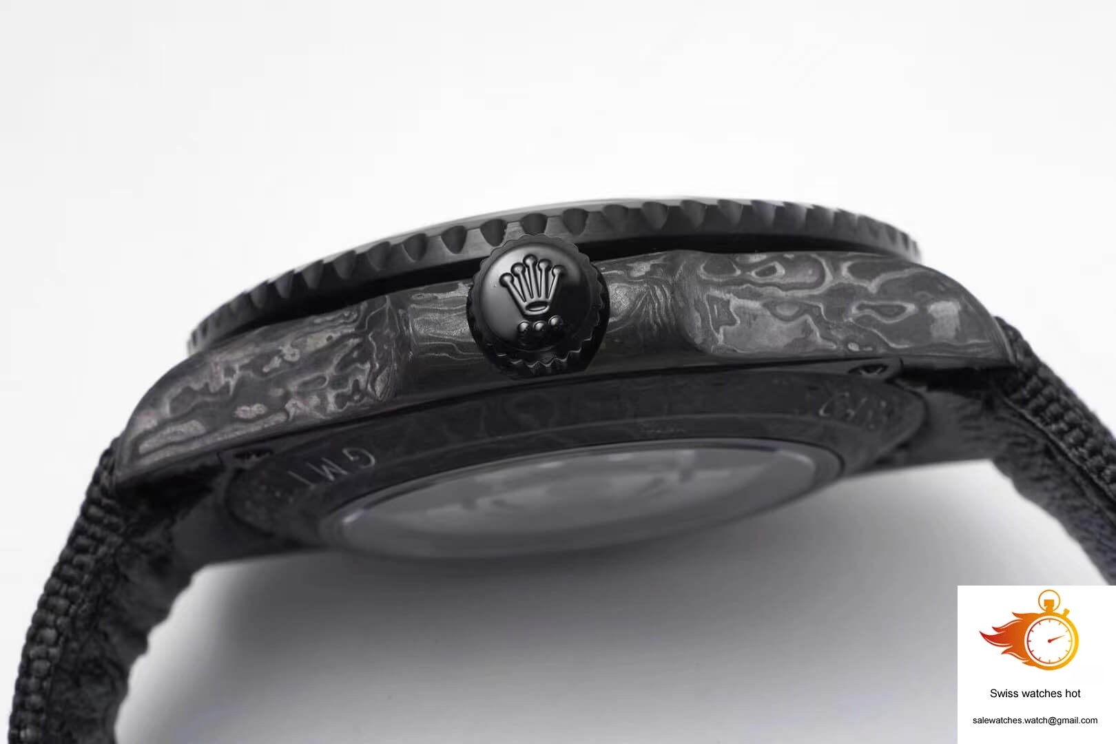 Rolex GMT-MASTER II Diw Carbon Fiber Color Dial Black Fabric Strap 7 Rolex GMT-MASTER II Diw Carbon Fiber Color Dial Black Fabric Strap 7