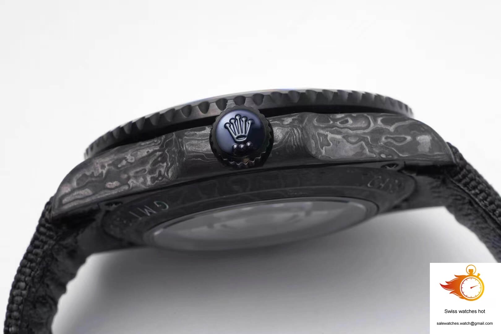 Rolex GMT-MASTER II Diw Carbon Fiber Black Fabric Strap 7 Rolex GMT-MASTER II Diw Carbon Fiber Black Fabric Strap 7