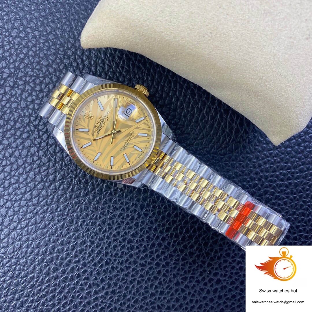 Rolex Datejust M126233-0037 EW Factory Golden Palm Leaf Pattern Dial 7 Rolex Datejust M126233-0037 EW Factory Golden Palm Leaf Pattern Dial 7