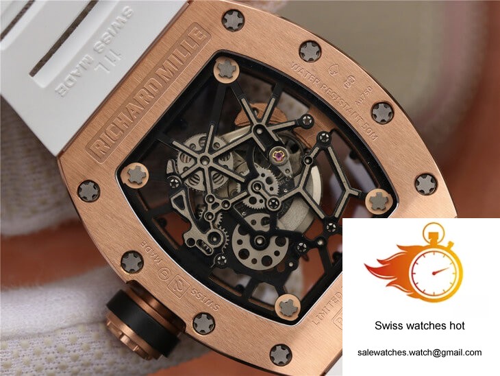 Richard Mille RM035 Americas KV Factory Rose Gold White Strap 7 Richard Mille RM035 Americas KV Factory Rose Gold White Strap 7