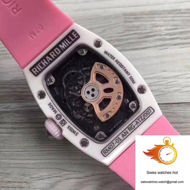 Richard Mille RM07 Ladies Pink Dial with Diamonds 7 Richard Mille RM07 Ladies Pink Dial with Diamonds 7