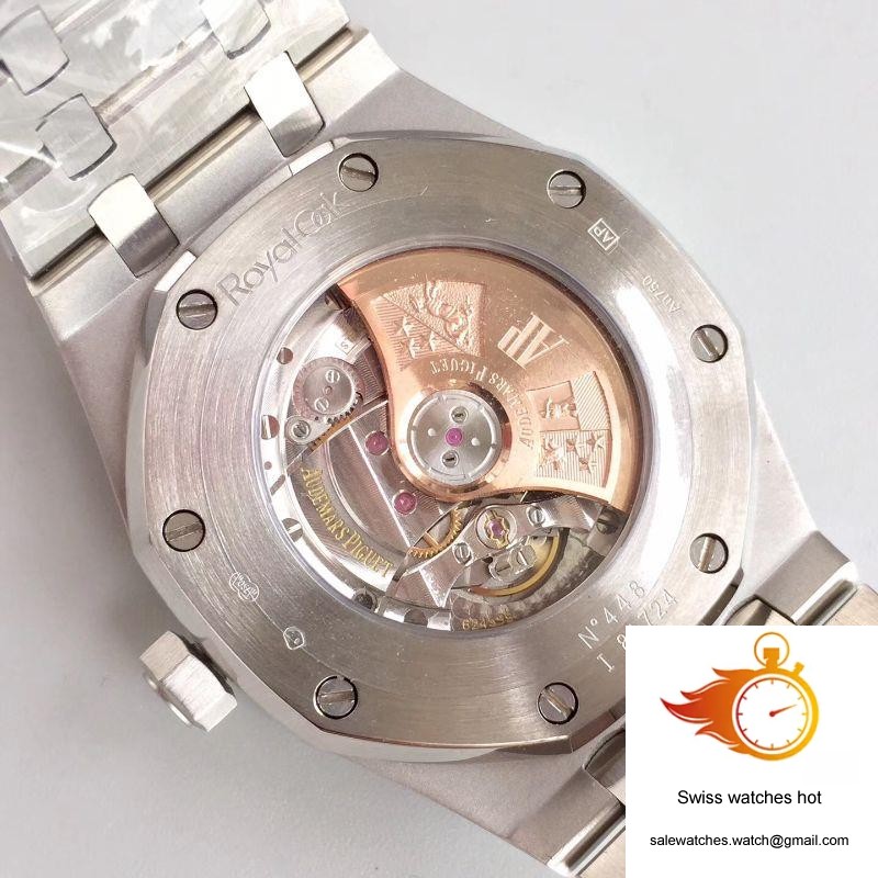 Audemars Piguet Royal Oak 15400.OR Full Diamond White Dial 7 Audemars Piguet Royal Oak 15400.OR Full Diamond White Dial 7
