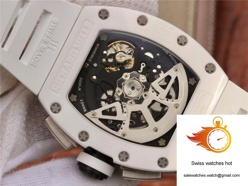 Richard Mille RM011 Chronograph KV Factory White Hollow Dial 7 Richard Mille RM011 Chronograph KV Factory White Hollow Dial 7