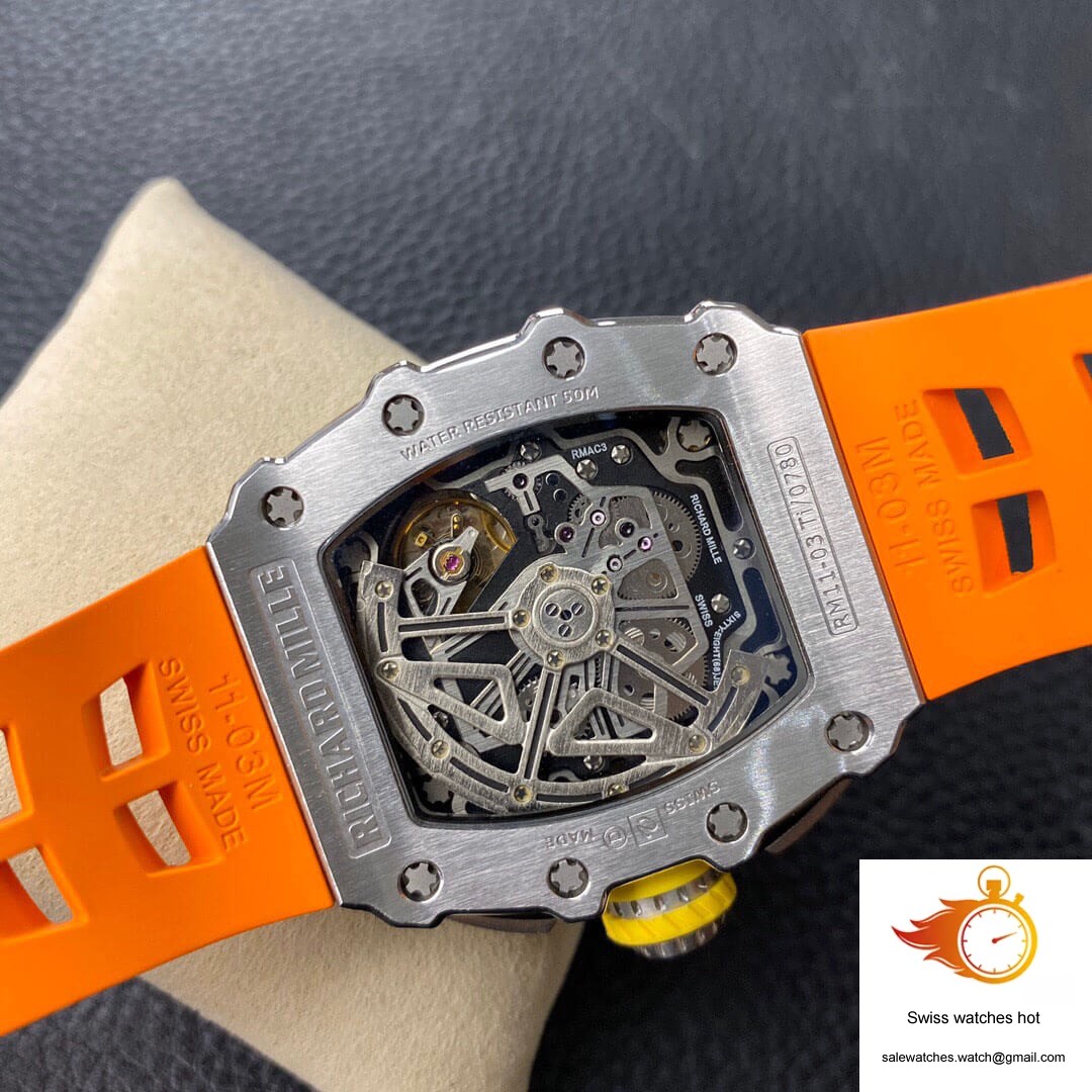 Richard Mille RM11-03 KV Factory Orange Rubber Strap 7 Richard Mille RM11-03 KV Factory Orange Rubber Strap 7