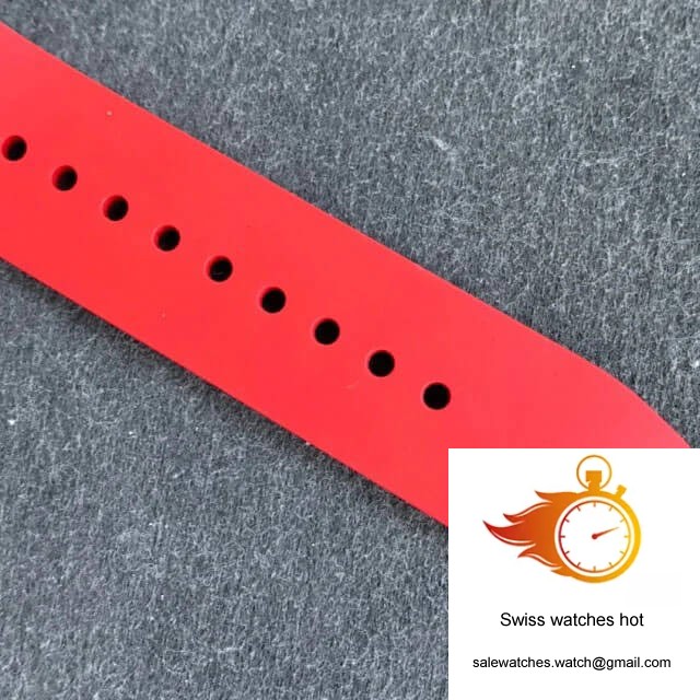 Richard Mille RM011 KV Factory Titanium Case Red Strap 7 Richard Mille RM011 KV Factory Titanium Case Red Strap 7