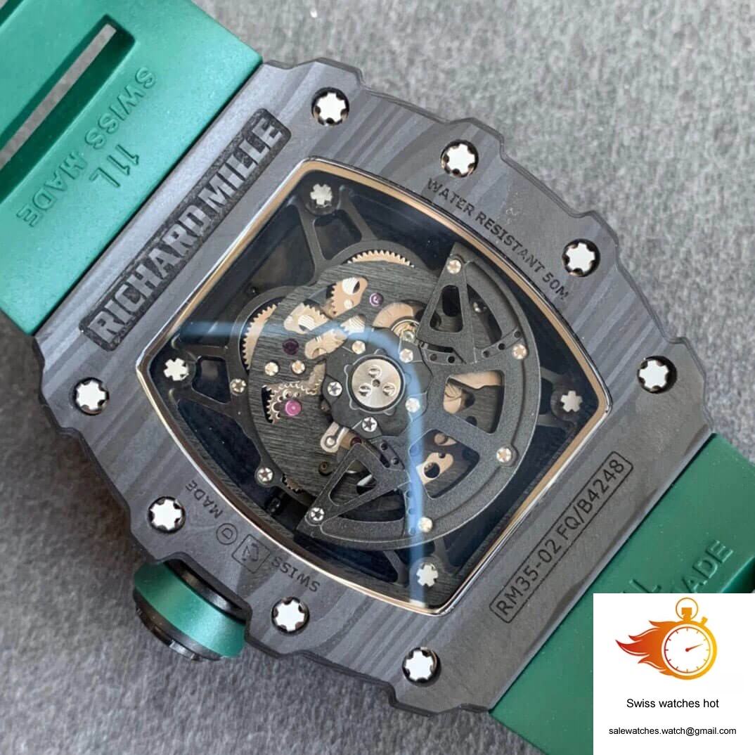 Richard Mille RM035-02 KV Factory V3 Carbon Fiber Green Strap 7 Richard Mille RM035-02 KV Factory V3 Carbon Fiber Green Strap 7