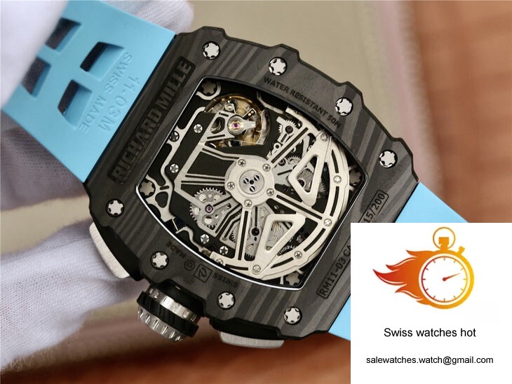 Richard Mille RM11-03 KV Factory Carbon Fiber Blue Strap 7 Richard Mille RM11-03 KV Factory Carbon Fiber Blue Strap 7