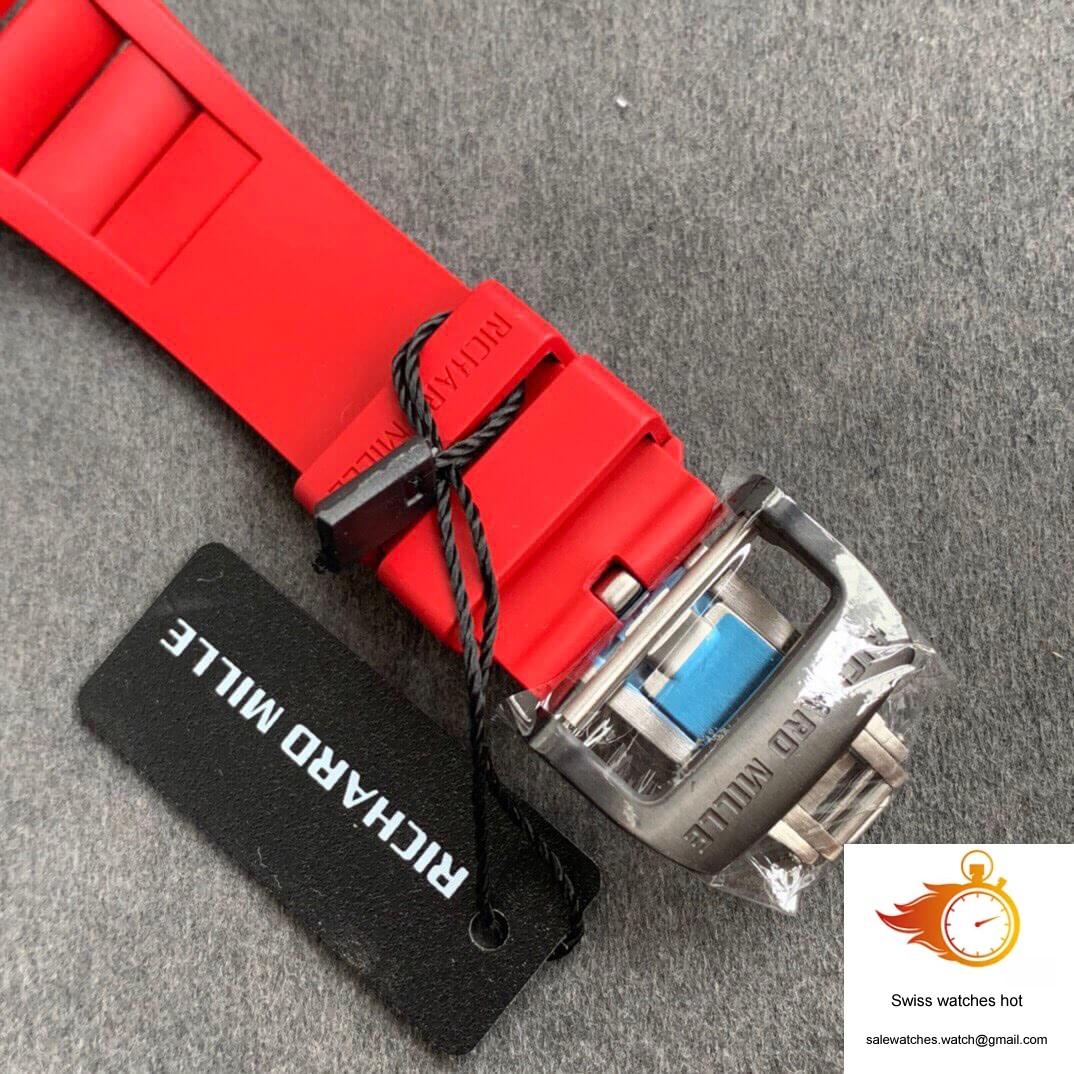 Richard Mille RM35-01 KV Factory Carbon Fiber Red Strap 7 Richard Mille RM35-01 KV Factory Carbon Fiber Red Strap 7