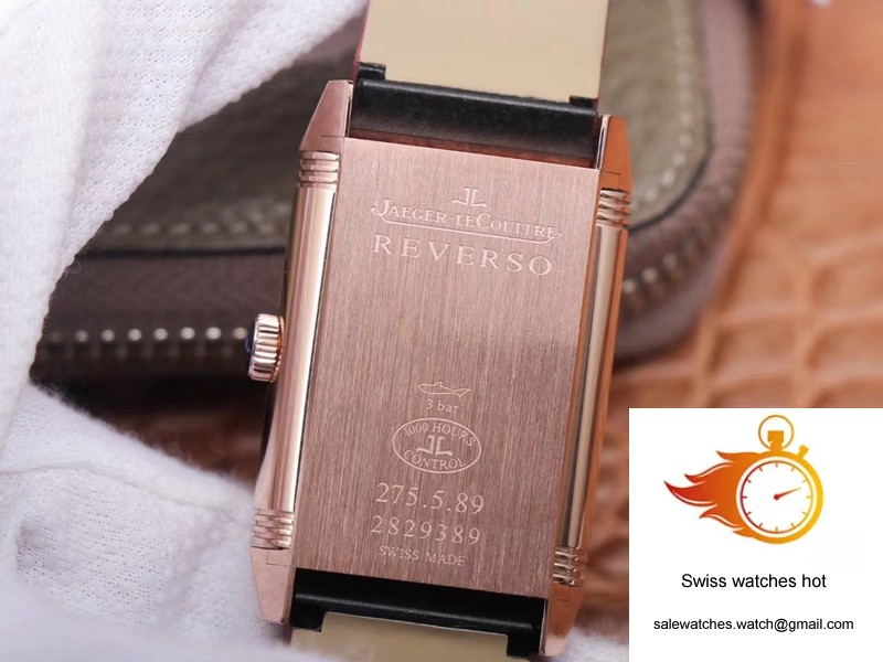 Jaeger LeCoultre Reverso Tribute Double-sided Double Time Zone Flip MG Factory Rose Gold Black Dial 7 Jaeger LeCoultre Reverso Tribute Double-sided Double Time Zone Flip MG Factory Rose Gold Black Dial 7