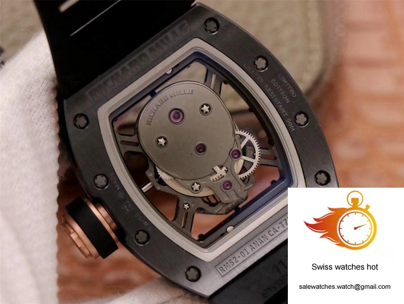 Richard Mille RM052-01 ZF Factory Black Ceramic Grey Skull Dial 7 Richard Mille RM052-01 ZF Factory Black Ceramic Grey Skull Dial 7