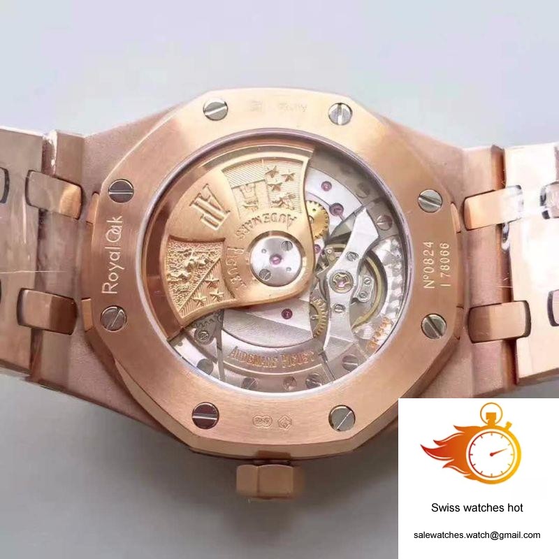 Audemars Piguet Royal Oak Rose Gold 15450 JF Factory V5 Black Dial 7 Audemars Piguet Royal Oak Rose Gold 15450 JF Factory V5 Black Dial 7