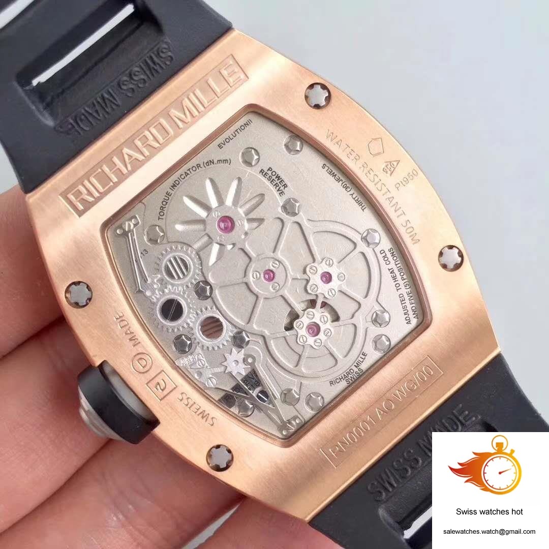 Richard Mille RM001 Rose Gold Tourbillon JB Factory Black Dial 7 Richard Mille RM001 Rose Gold Tourbillon JB Factory Black Dial 7