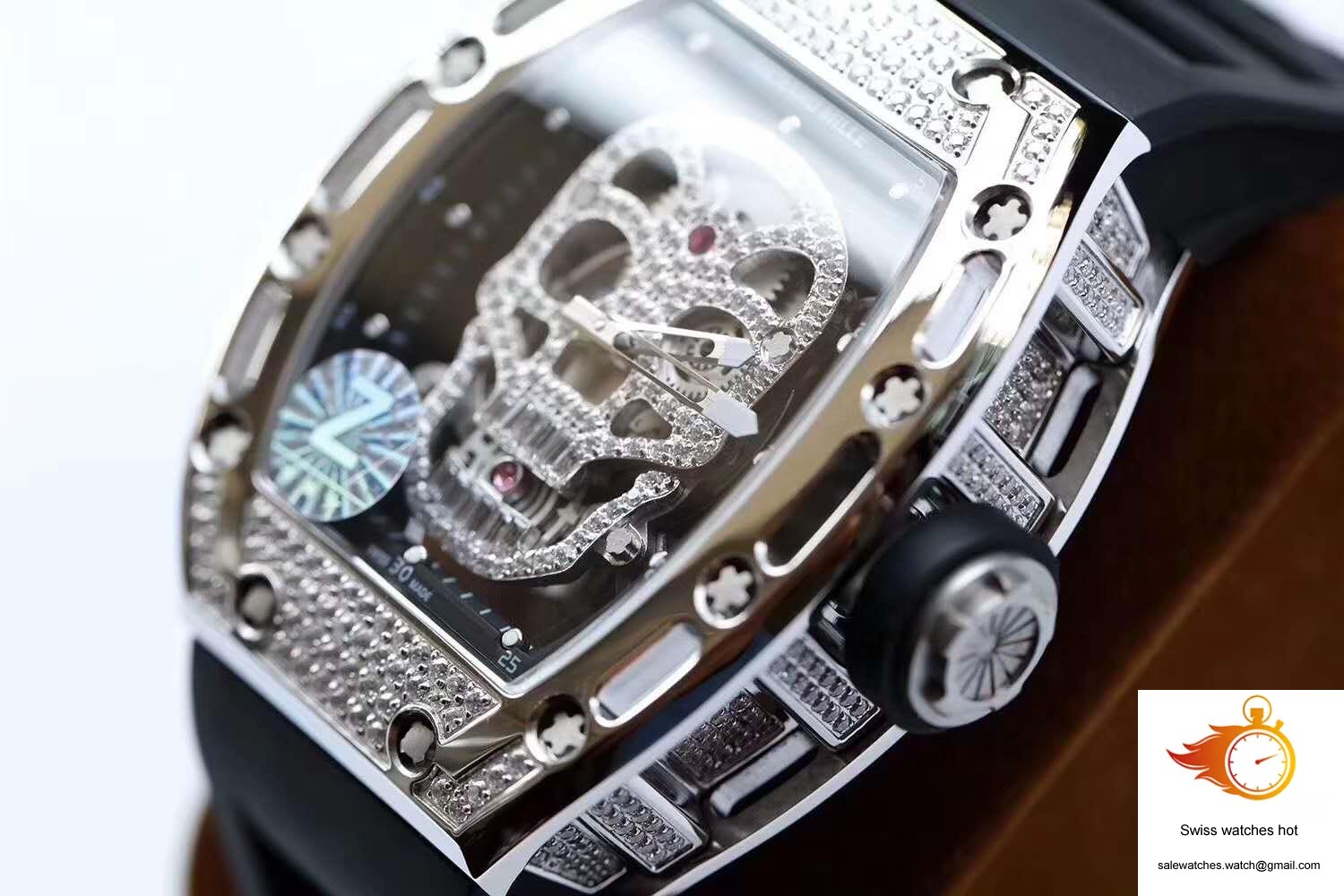Richard Mille RM052 Titanium Z Factory Diamond Skull Dial 7 Richard Mille RM052 Titanium Z Factory Diamond Skull Dial 7