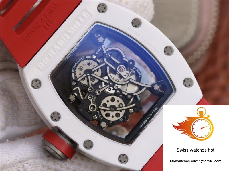 Richard Mille RM055 Red Strap KV Factory Skeleton Dial 7 Richard Mille RM055 Red Strap KV Factory Skeleton Dial 7