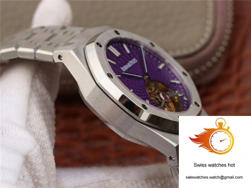 Audemars Piguet Royal Oak Tourbillon 26522ST.OO.1220ST.01 R8 Factory Purple Dial 7 Audemars Piguet Royal Oak Tourbillon 26522ST.OO.1220ST.01 R8 Factory Purple Dial 7