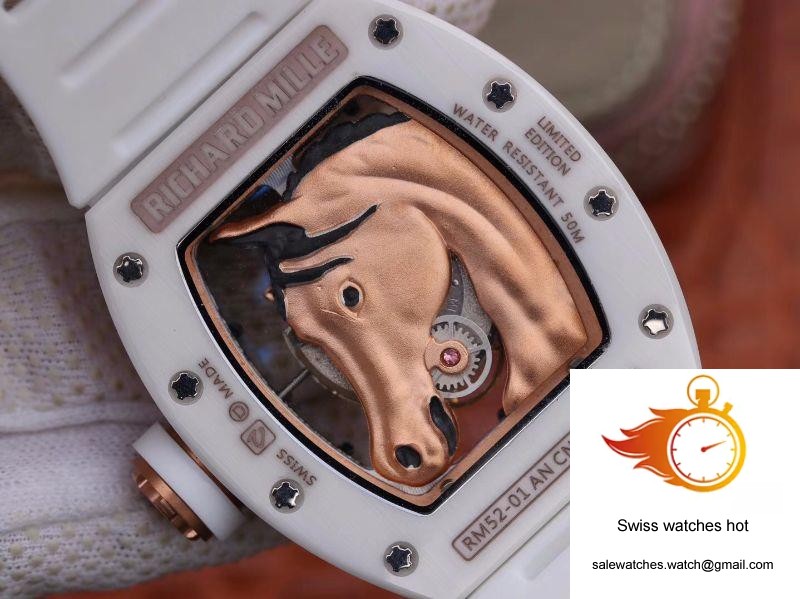 Richard Mille Polo Club Saint Tropez RM52-02 KV Factory Gold Horse Head Skeleton Dial 7 Richard Mille Polo Club Saint Tropez RM52-02 KV Factory Gold Horse Head Skeleton Dial 7