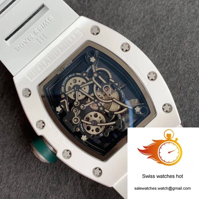 Richard Mille RM055 KV Factory White Ceramic Skeleton Dial 8 Richard Mille RM055 KV Factory White Ceramic Skeleton Dial 8