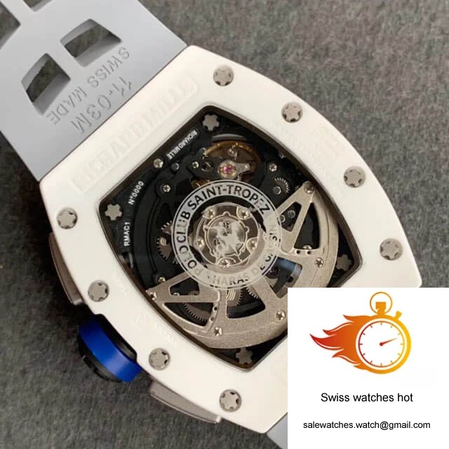 Richard Mille RM-011 KV Factory White Ceramic Case 8 Richard Mille RM-011 KV Factory White Ceramic Case 8
