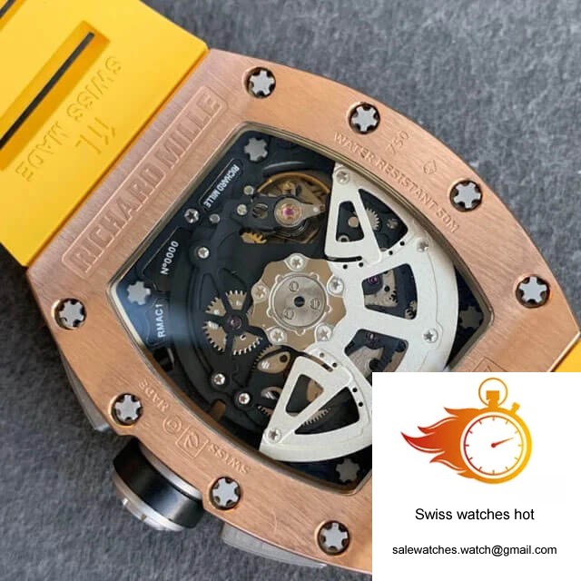 Richard Mille RM011 KV Factory Titanium Yellow Rubber Strap 8 Richard Mille RM011 KV Factory Titanium Yellow Rubber Strap 8