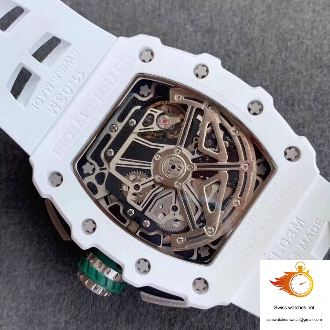 Richard Mille RM011-03 KV Factory Ceramic White Strap 8 Richard Mille RM011-03 KV Factory Ceramic White Strap 8