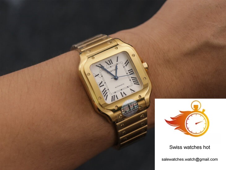 Cartier De Santos WSSA0010 BV Factory 18K Gold White Dial 8 Cartier De Santos WSSA0010 BV Factory 18K Gold White Dial 8