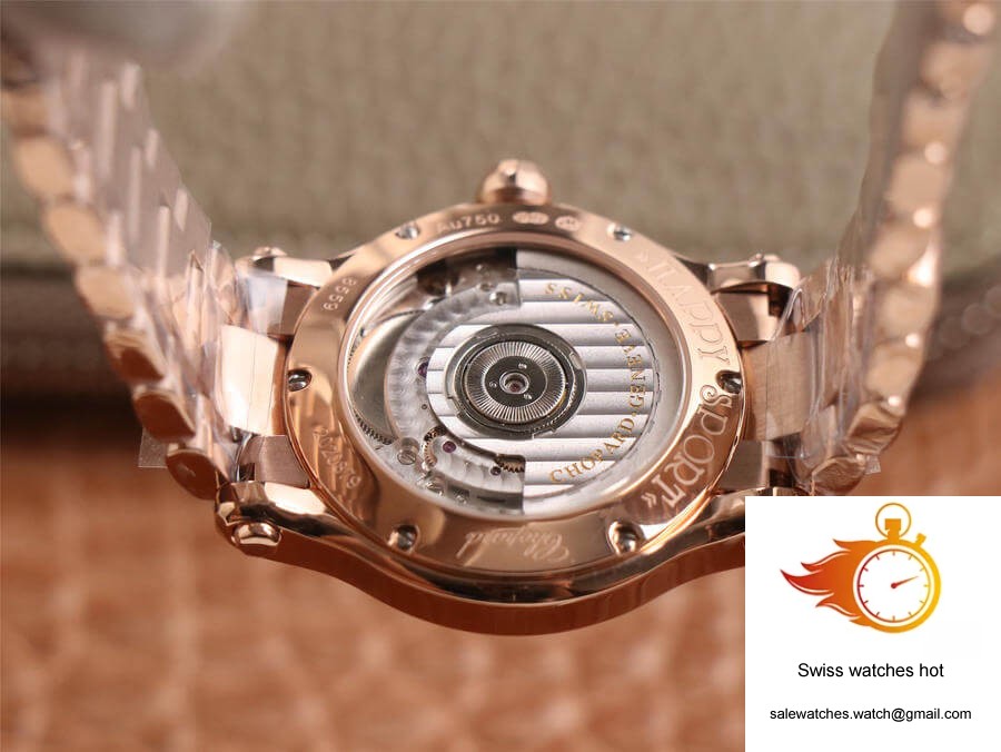 Chopard Happy Sport 274808-5002 YF Factory White Dial Rose Gold 8 Chopard Happy Sport 274808-5002 YF Factory White Dial Rose Gold 8