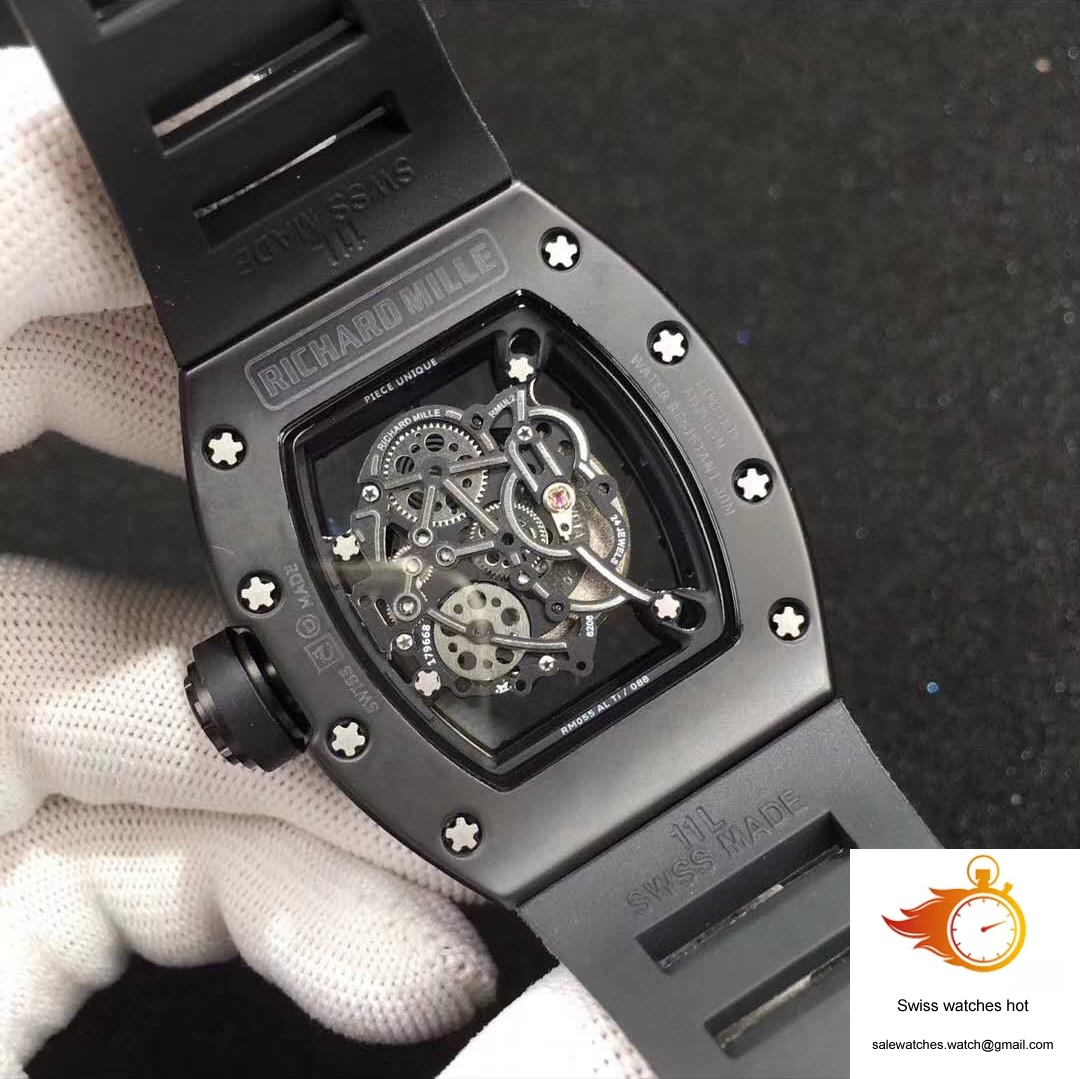 Richard Mille RM055 KV Factory Ceramic White Skeleton Dial 8 Richard Mille RM055 KV Factory Ceramic White Skeleton Dial 8